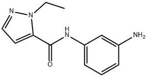N-(3-氨基苯基)-1-乙基-1H-吡唑-5-甲酰胺 结构式