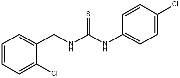 1-(4-Chlorophenyl)-3-((2-chlorophenyl)methyl)thiourea 结构式