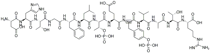 Asp-His-Thr-Gly-Phe-Leu-pthr-Glu-ptyr-Val-Ala-Thr-Arg 结构式