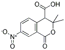 3,3-DIMETHYL-7-NITRO-1-OXO-ISOCHROMAN-4-CARBOXYLIC ACID 结构式