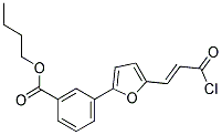 Butyl 3-(5-[(1E)-3-chloro-3-oxoprop-1-enyl]-2-furyl)benzoate 结构式