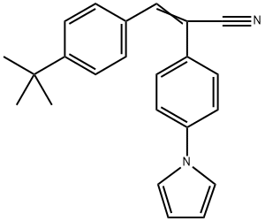 (Z)-3-[4-(TERT-BUTYL)PHENYL]-2-[4-(1H-PYRROL-1-YL)PHENYL]-2-PROPENENITRILE 结构式