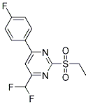 4-DIFLUOROMETHYL-2-ETHANESULFONYL-6-(4-FLUORO-PHENYL)-PYRIMIDINE 结构式