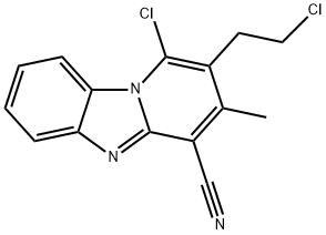 1-Chloro-2-(2-chloro-ethyl)-3-methyl-benzo[4,5]imidazo[1,2-a]pyridine-4-carbonitrile 结构式