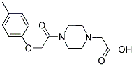 (4-[(4-METHYLPHENOXY)ACETYL]PIPERAZIN-1-YL)ACETIC ACID 结构式