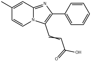 3-(7-METHYL-2-PHENYL-IMIDAZO[1,2-A]PYRIDIN-3-YL)-ACRYLIC ACID 结构式