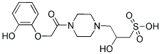 2-HYDROXY-3-(4-[(2-HYDROXYPHENOXY)ACETYL]PIPERAZIN-1-YL)PROPANE-1-SULFONIC ACID 结构式