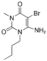 6-AMINO-5-BROMO-1-BUTYL-3-METHYL-1H-PYRIMIDINE-2,4-DIONE 结构式