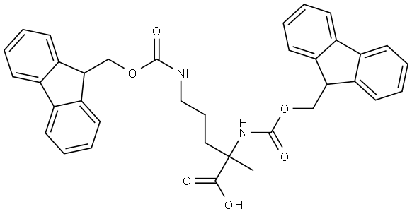 DI-FMOC-ALPHA-METHYL-DL-ORNITHINE 结构式