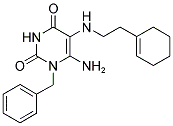 6-AMINO-1-BENZYL-5-(2-CYCLOHEX-1-ENYL-ETHYLAMINO)-1H-PYRIMIDINE-2,4-DIONE 结构式