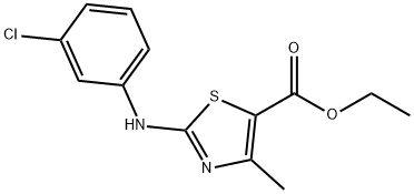 2-((3-氯苯基)氨基)-4-甲基噻唑-5-甲酸乙酯 结构式