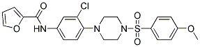N-(3-CHLORO-4-(4-(4-METHOXYPHENYLSULFONYL)PIPERAZIN-1-YL)PHENYL)FURAN-2-CARBOXAMIDE 结构式