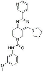 2-PYRIDIN-3-YL-4-PYRROLIDIN-1-YL-7,8-DIHYDRO-5H-PYRIDO[4,3-D]PYRIMIDINE-6-CARBOXYLIC ACID (3-METHOXY-PHENYL)-AMIDE 结构式