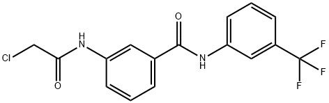 3-(2-氯乙酰胺)-N-(3-(三氟甲基)苯基)苯甲酰胺 结构式