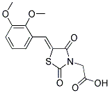 [5-(2,3-DIMETHOXY-BENZYLIDENE)-2,4-DIOXO-THIAZOLIDIN-3-YL]-ACETIC ACID 结构式