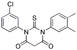 1-(3-CHLOROPHENYL)-3-(3,4-DIMETHYLPHENYL)-2-THIOXODIHYDROPYRIMIDINE-4,6(1H,5H)-DIONE 结构式