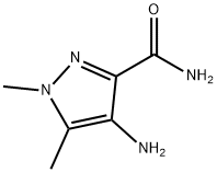 4-氨基-1,5-二甲基-1H-吡唑-3-甲酰胺 结构式