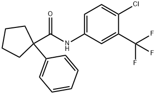 N-(4-CHLORO-3-(TRIFLUOROMETHYL)PHENYL)(PHENYLCYCLOPENTYL)FORMAMIDE 结构式