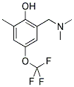 2-DIMETHYLAMINOMETHYL-6-METHYL-4-TRIFLUOROMETHOXY-PHENOL 结构式