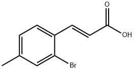 (2E)-3-(2-BROMO-4-METHYLPHENYL)ACRYLIC ACID 结构式