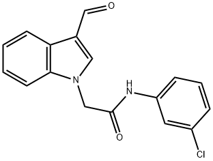 N-(3-CHLORO-PHENYL)-2-(3-FORMYL-INDOL-1-YL)-ACETAMIDE 结构式