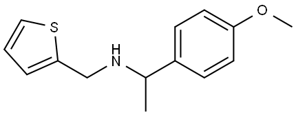 [1-(4-METHOXY-PHENYL)-ETHYL]-THIOPHEN-2-YLMETHYL-AMINE 结构式