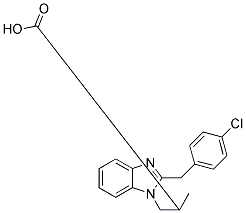 3-[2-(4-CHLORO-BENZYL)-BENZOIMIDAZOL-1-YL]-2-METHYL-PROPIONIC ACID 结构式