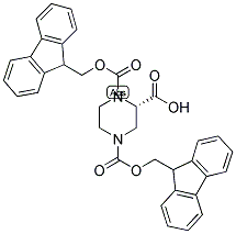 1,4-DI-FMOC-PIPERAZINE-2-(S)-CARBOXYLIC ACID 结构式