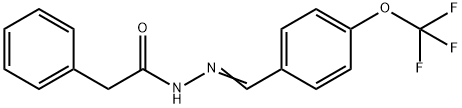 2-PHENYL-N'-((E)-[4-(TRIFLUOROMETHOXY)PHENYL]METHYLIDENE)ACETOHYDRAZIDE 结构式