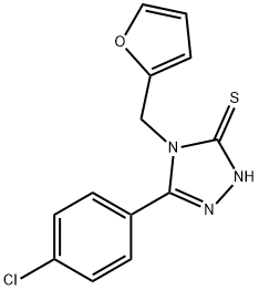 5-(4-氯苯基)-4-(呋喃-2-基甲基)-4H-1,2,4-三唑-3-硫醇 结构式