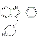 8-Methyl-2-phenyl-3-piperazin-1-ylmethyl-imidazo-[1,2-a]pyridine 结构式