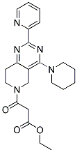 3-OXO-3-(4-PIPERIDIN-1-YL-2-PYRIDIN-2-YL-7,8-DIHYDRO-5H-PYRIDO[4,3-D]PYRIMIDIN-6-YL)-PROPIONIC ACID ETHYL ESTER 结构式