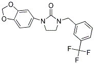 1-(1,3-BENZODIOXOL-5-YL)-3-[3-(TRIFLUOROMETHYL)BENZYL]IMIDAZOLIDIN-2-ONE 结构式