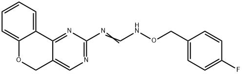 N-(5H-CHROMENO[4,3-D]PYRIMIDIN-2-YL)-N'-[(4-FLUOROBENZYL)OXY]IMINOFORMAMIDE 结构式