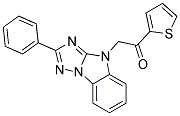 2-(2-PHENYL-4H-[1,2,4]TRIAZOLO[1,5-A]BENZIMIDAZOL-4-YL)-1-THIEN-2-YLETHANONE 结构式