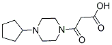 3-(4-CYCLOPENTYLPIPERAZIN-1-YL)-3-OXOPROPANOIC ACID 结构式