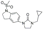 1-(CYCLOPROPYLMETHYL)-3-[1-(METHYLSULFONYL)-2,3-DIHYDRO-1H-INDOL-5-YL]IMIDAZOLIDIN-2-ONE 结构式