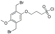 5-METHOXY-2-[3-(CHLOROSULFONYL)PROPOXY]-1,4-XYLENE DIBROMIDE 结构式