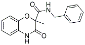 N-BENZYL-2-METHYL-3-OXO-3,4-DIHYDRO-2H-1,4-BENZOXAZINE-2-CARBOXAMIDE 结构式