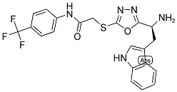 2-(5-[1-AMINO-2-(1H-INDOL-3-YL)-ETHYL]-[1,3,4]OXADIAZOL-2-YLSULFANYL)-N-(4-TRIFLUOROMETHYL-PHENYL)-ACETAMIDE 结构式