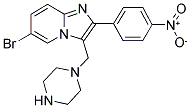 6-BROMO-2-(4-NITRO-PHENYL)-3-PIPERAZIN-1-YLMETHYL-IMIDAZO[1,2-A]PYRIDINE 结构式