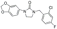 1-(1,3-BENZODIOXOL-5-YL)-3-(2-CHLORO-4-FLUOROBENZYL)IMIDAZOLIDIN-2-ONE 结构式