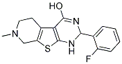 2-(2-FLUOROPHENYL)-7-METHYL-1,2,5,6,7,8-HEXAHYDROPYRIDO[4',3':4,5]THIENO[2,3-D]PYRIMIDIN-4-OL 结构式