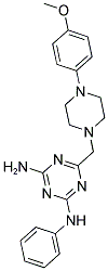 6-((4-(4-METHOXYPHENYL)PIPERAZIN-1-YL)METHYL)-N2-PHENYL-1,3,5-TRIAZINE-2,4-DIAMINE 结构式