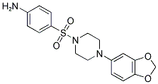 4-(4-BENZO[1,3]DIOXOL-5-YL-PIPERAZINE-1-SULFONYL)-ANILINE 结构式