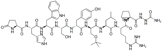 (D-TYR5,D-SER(TBU)6,AZAGLY10)-LHRH 结构式