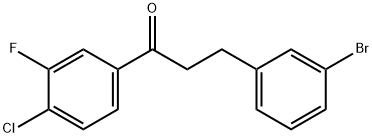 3-(3-Bromophenyl)-4'-chloro-3'-fluoropropiophenone 结构式
