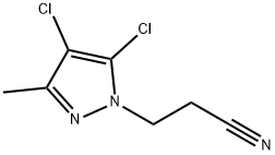 3-(4,5-二氯-3-甲基-1H-吡唑-1-基)丙腈 结构式