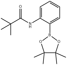 N-[2-(4,4,5,5-四甲基-1,3,2-二氧硼杂环戊烷-2-基)苯基]三甲基乙酰胺 结构式