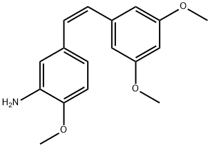 CIS-3,4',5-TRIMETHOXY-3'-AMINOSTILBENE 结构式
